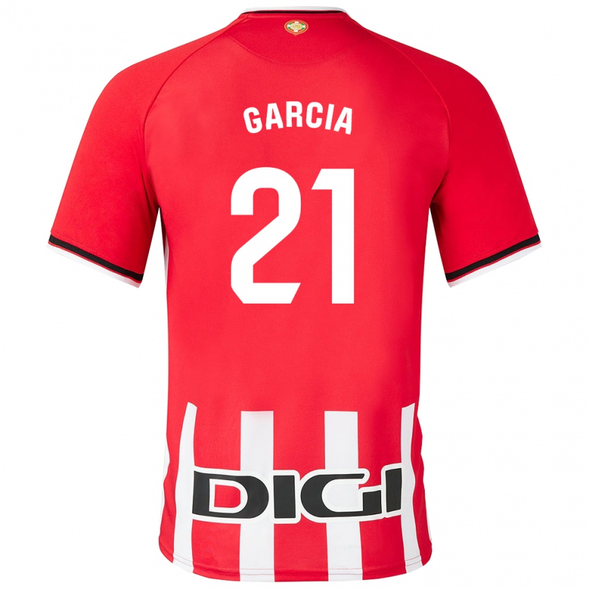 Homem Camisola Beñat García #21 Vermelho Principal 2023/24 Camisa