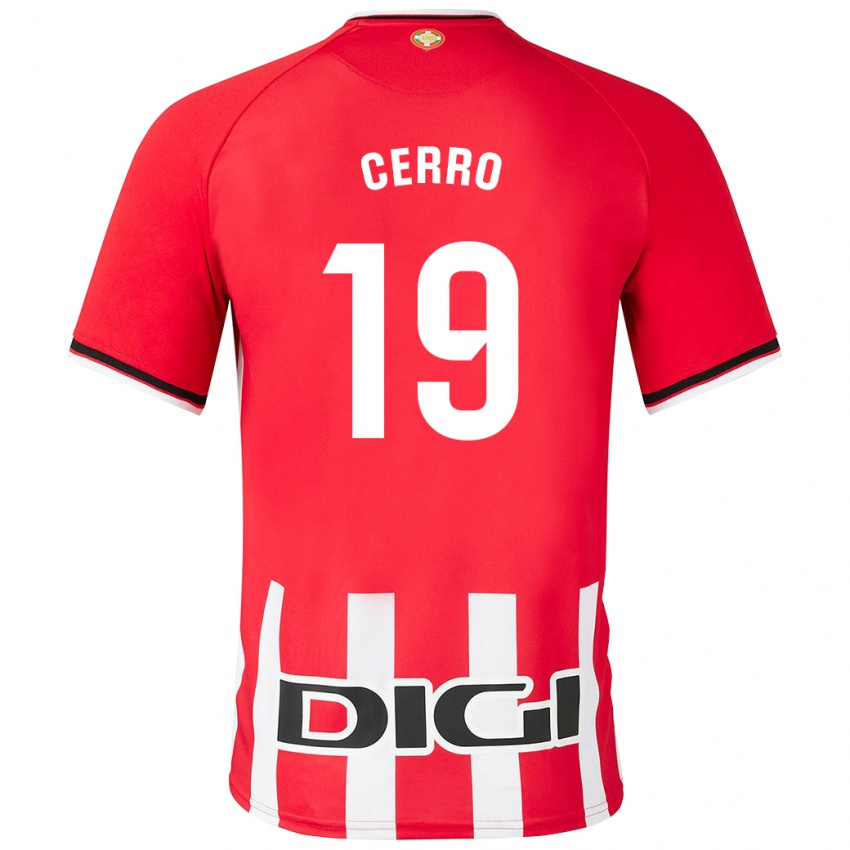 Homem Camisola Mariana Cerro Galán #19 Vermelho Principal 2023/24 Camisa