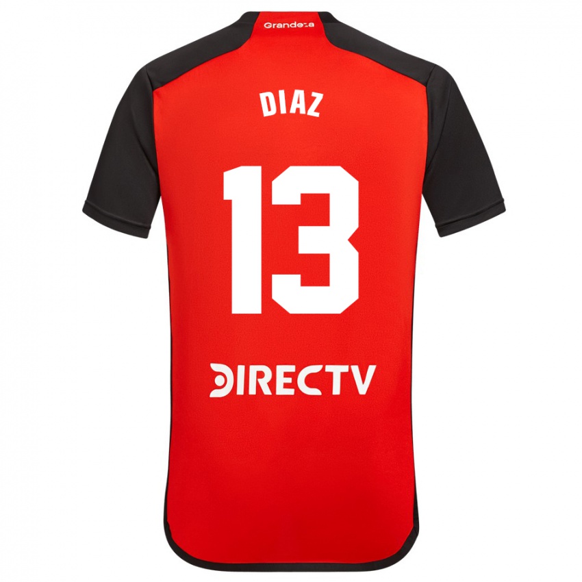 Homem Camisola Enzo Díaz #13 Vermelho Alternativa 2023/24 Camisa