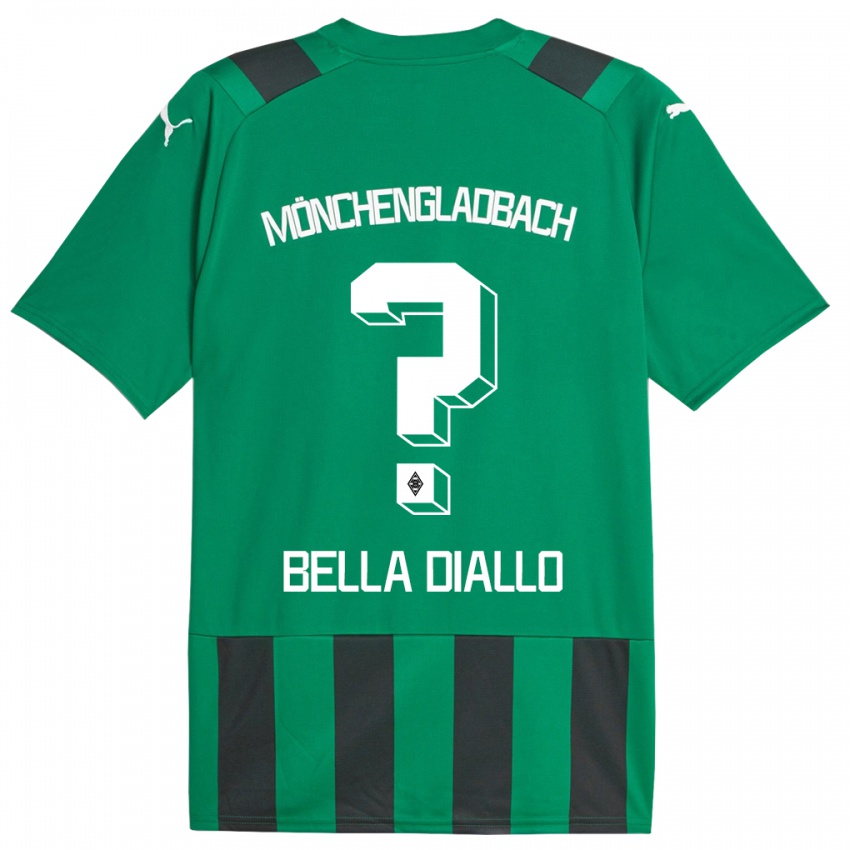 Homem Camisola Oumar Bella Diallo #0 Preto Verde Alternativa 2023/24 Camisa