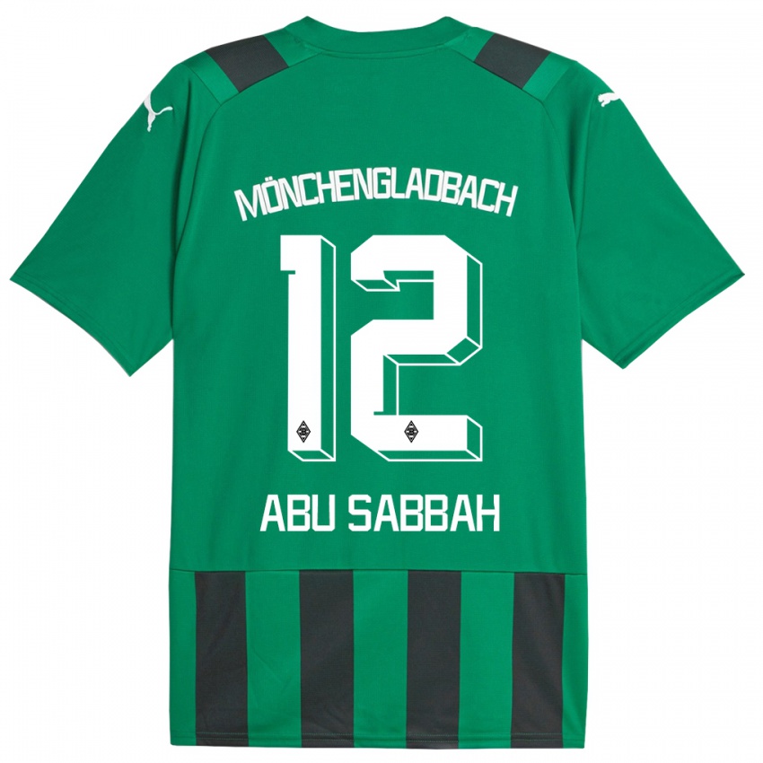 Homem Camisola Sarah Abu Sabbah #12 Preto Verde Alternativa 2023/24 Camisa