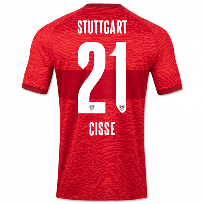 Homem Camisola Moussa Cissé #21 Vermelho Alternativa 2023/24 Camisa