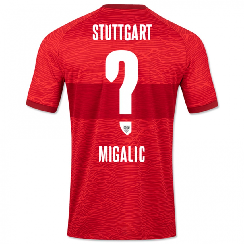 Homem Camisola Dorian Migalic #0 Vermelho Alternativa 2023/24 Camisa