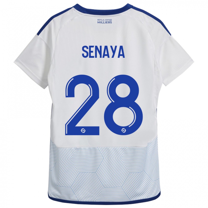 Homem Camisola Marvin Senaya #28 Branco Alternativa 2023/24 Camisa