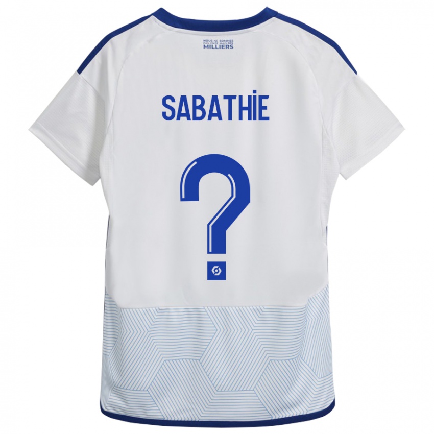 Homem Camisola Gabin Sabathié #0 Branco Alternativa 2023/24 Camisa