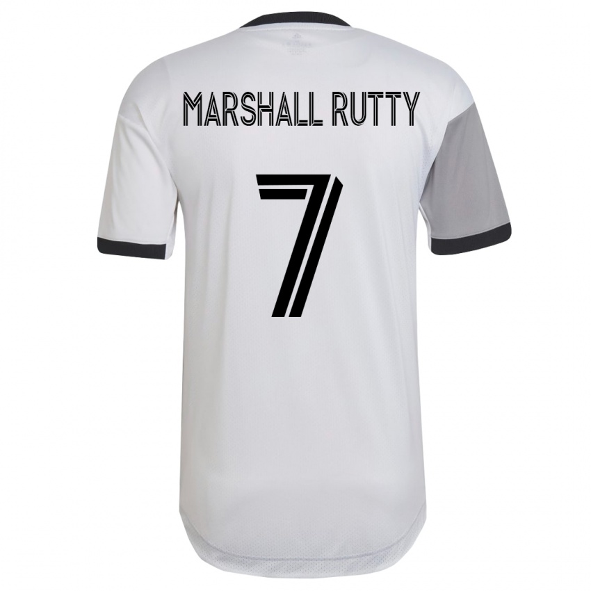 Homem Camisola Jahkeele Marshall-Rutty #7 Branco Alternativa 2023/24 Camisa