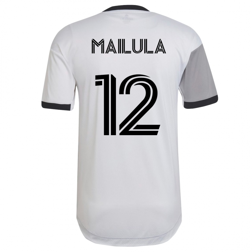 Homem Camisola Cassius Mailula #12 Branco Alternativa 2023/24 Camisa
