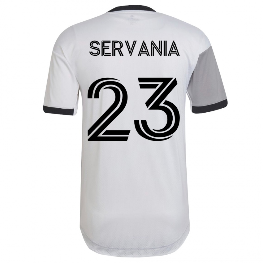 Homem Camisola Brandon Servania #23 Branco Alternativa 2023/24 Camisa