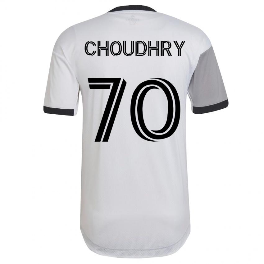 Homem Camisola Benjamin Choudhry #70 Branco Alternativa 2023/24 Camisa