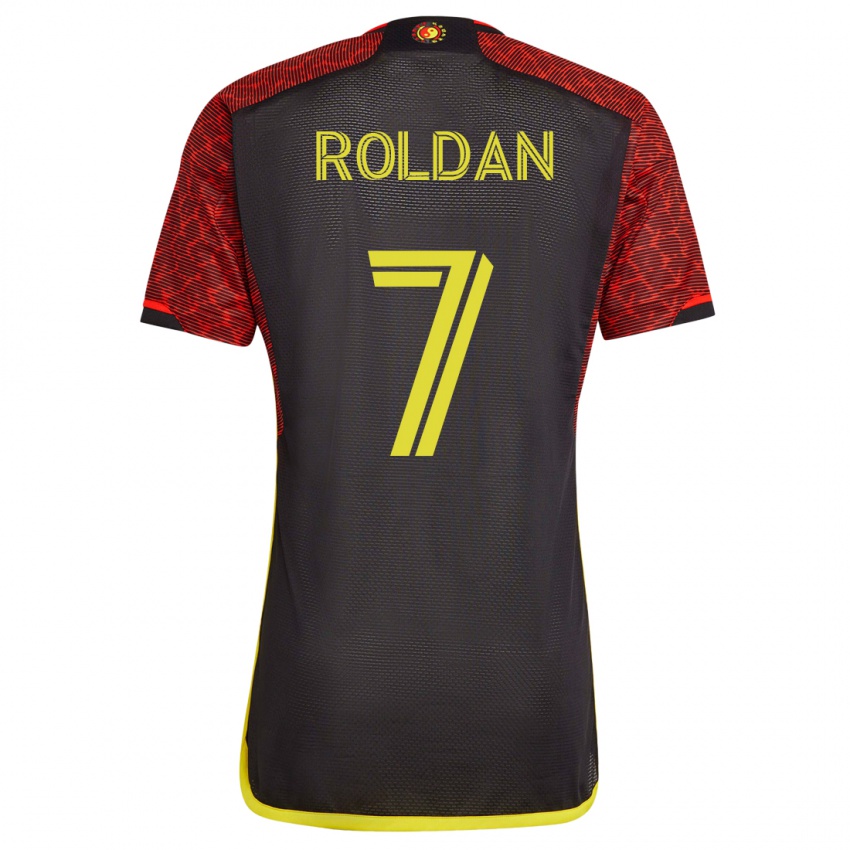 Homem Camisola Cristian Roldán #7 Laranja Alternativa 2023/24 Camisa