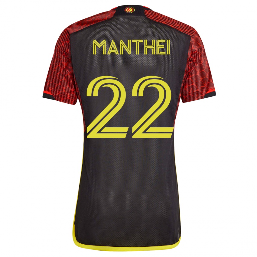 Homem Camisola Leahi Manthei #22 Laranja Alternativa 2023/24 Camisa