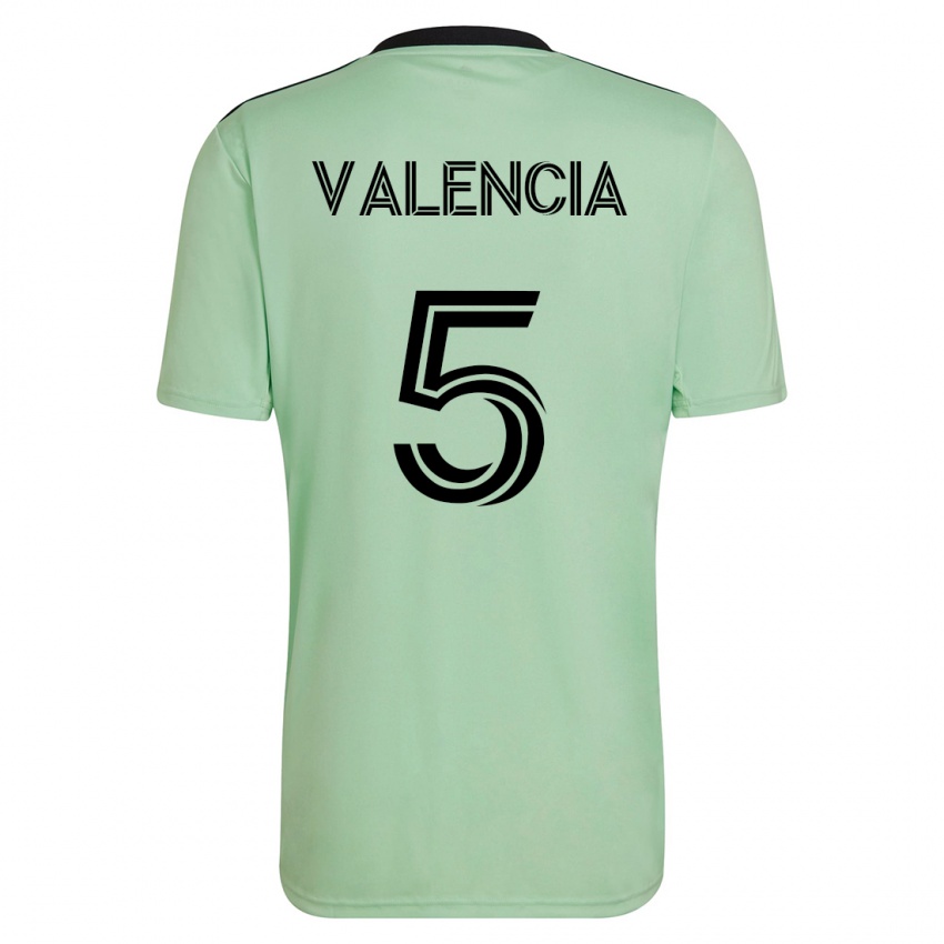 Homem Camisola Jhojan Valencia #5 Luz Verde Alternativa 2023/24 Camisa