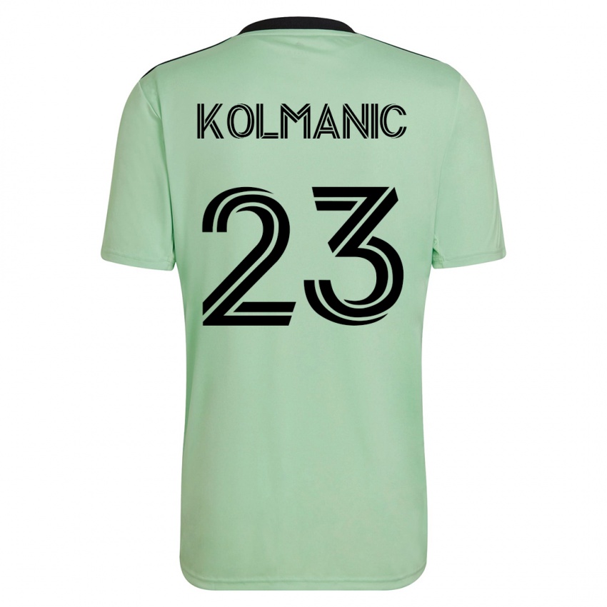 Homem Camisola Zan Kolmanic #23 Luz Verde Alternativa 2023/24 Camisa