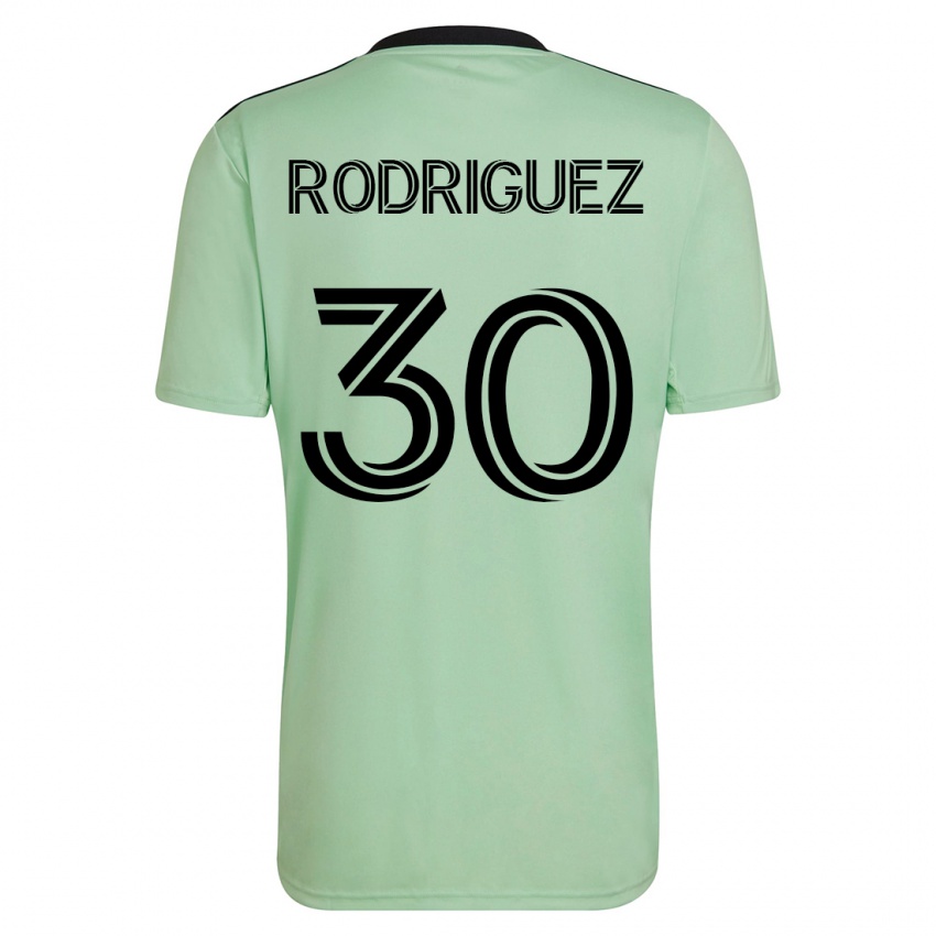 Homem Camisola Memo Rodríguez #30 Luz Verde Alternativa 2023/24 Camisa