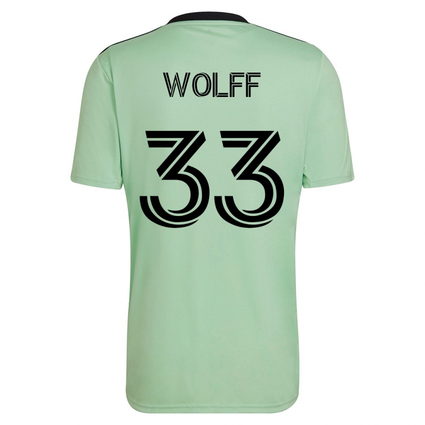 Homem Camisola Owen Wolff #33 Luz Verde Alternativa 2023/24 Camisa