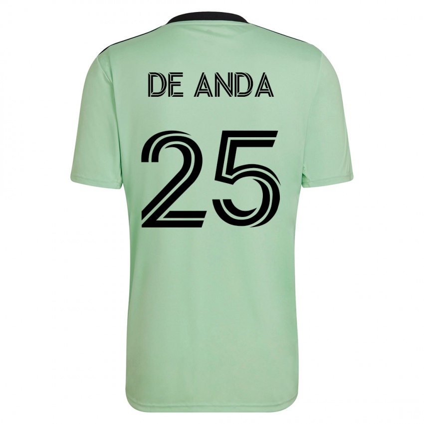 Homem Camisola Anthony De Anda #25 Luz Verde Alternativa 2023/24 Camisa