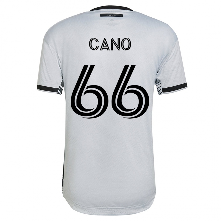 Homem Camisola Alejandro Cano #66 Branco Alternativa 2023/24 Camisa
