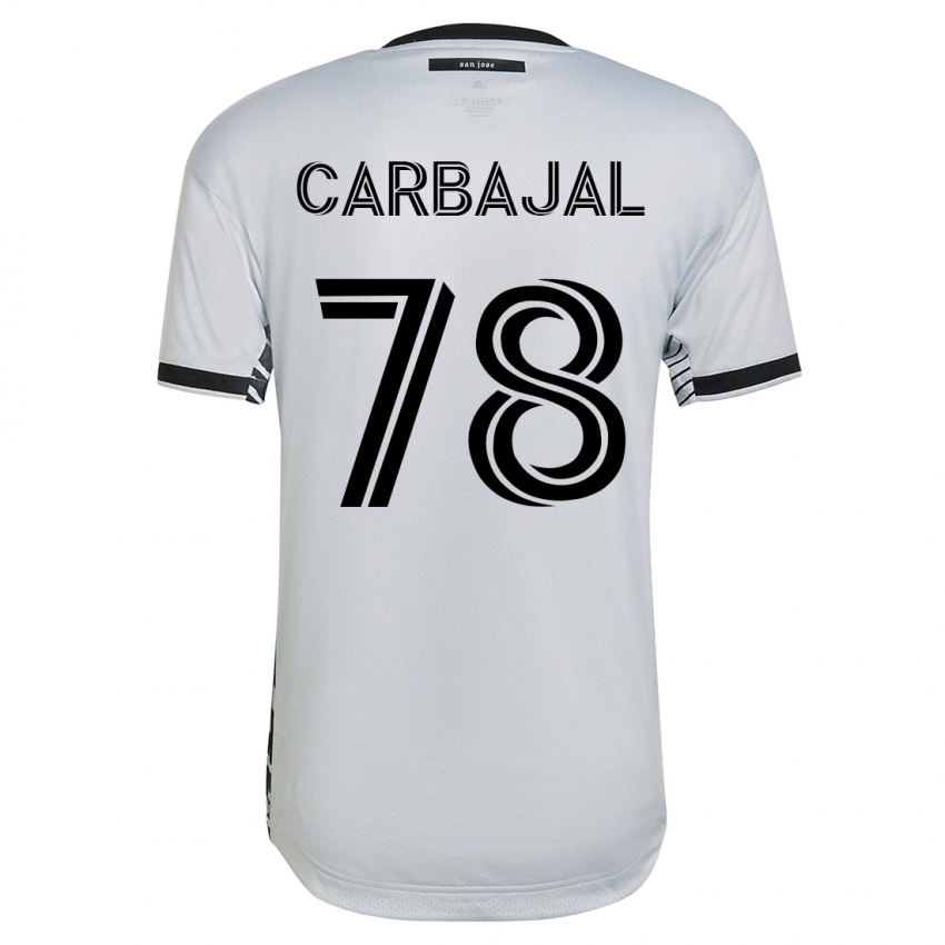 Homem Camisola Sebastian Carbajal #78 Branco Alternativa 2023/24 Camisa