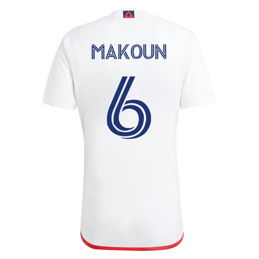 Homem Camisola Christian Makoun #6 Branco Vermelho Alternativa 2023/24 Camisa