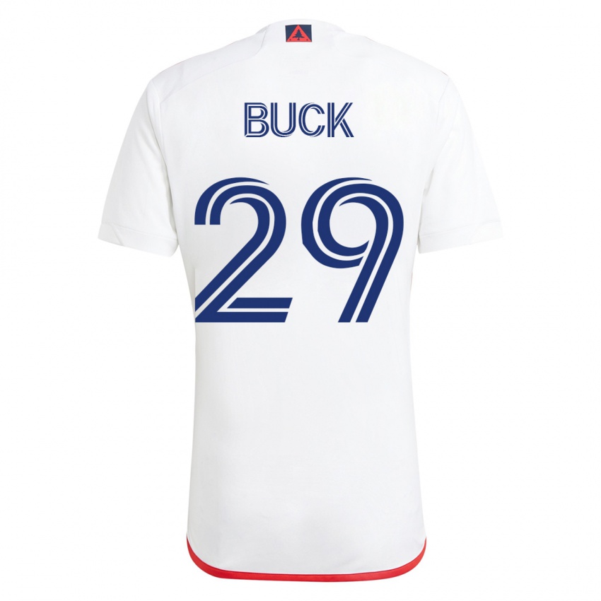 Homem Camisola Noel Buck #29 Branco Vermelho Alternativa 2023/24 Camisa