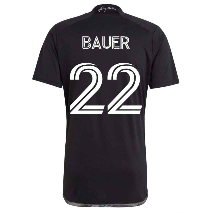 Homem Camisola Josh Bauer #22 Preto Alternativa 2023/24 Camisa