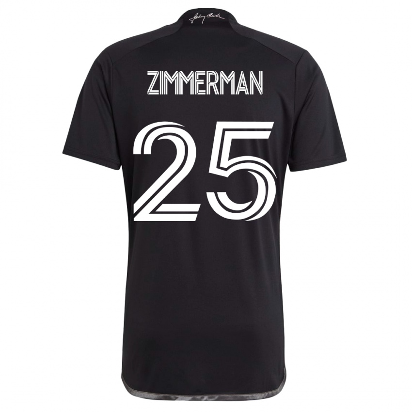 Homem Camisola Walker Zimmerman #25 Preto Alternativa 2023/24 Camisa