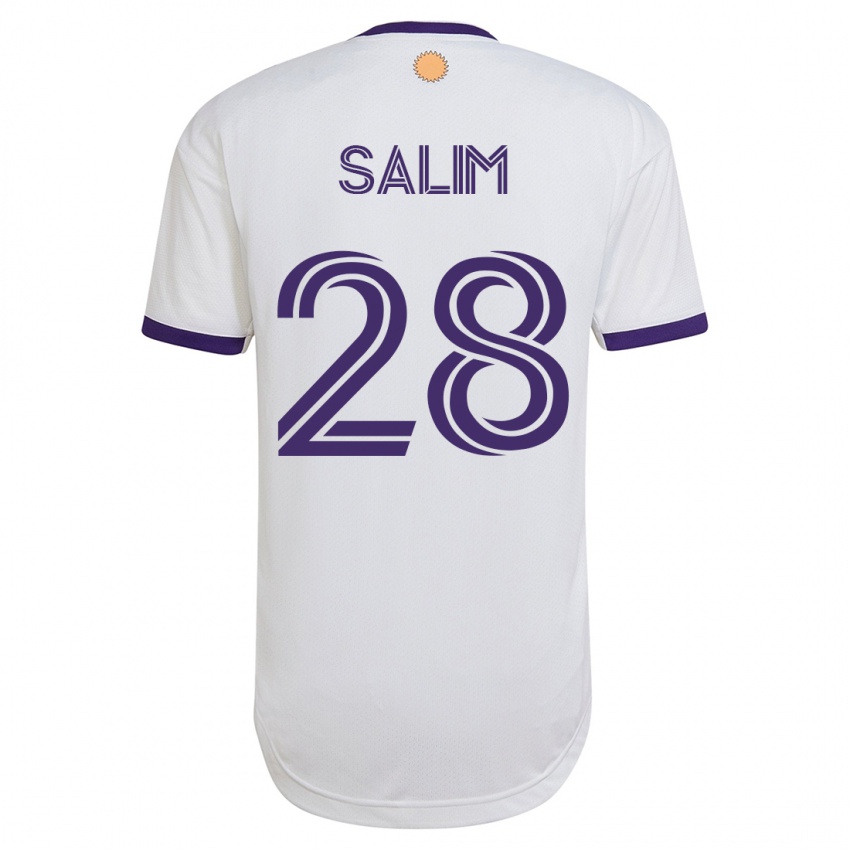 Homem Camisola Abdi Salim #28 Branco Alternativa 2023/24 Camisa