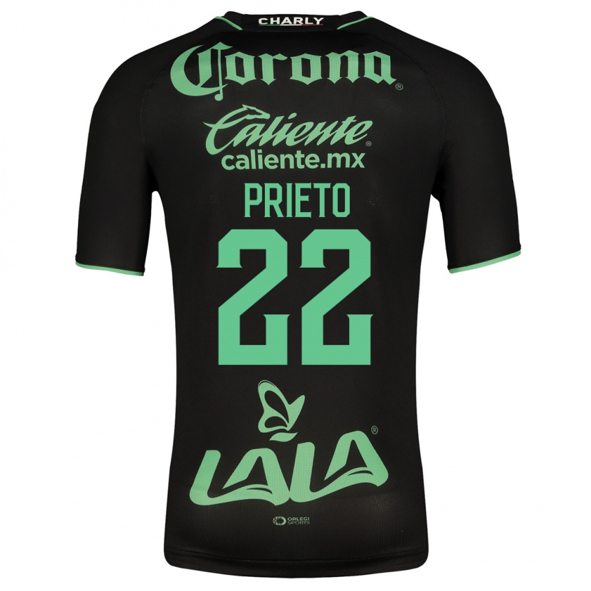 Homem Camisola Ronaldo Prieto #22 Preto Alternativa 2023/24 Camisa