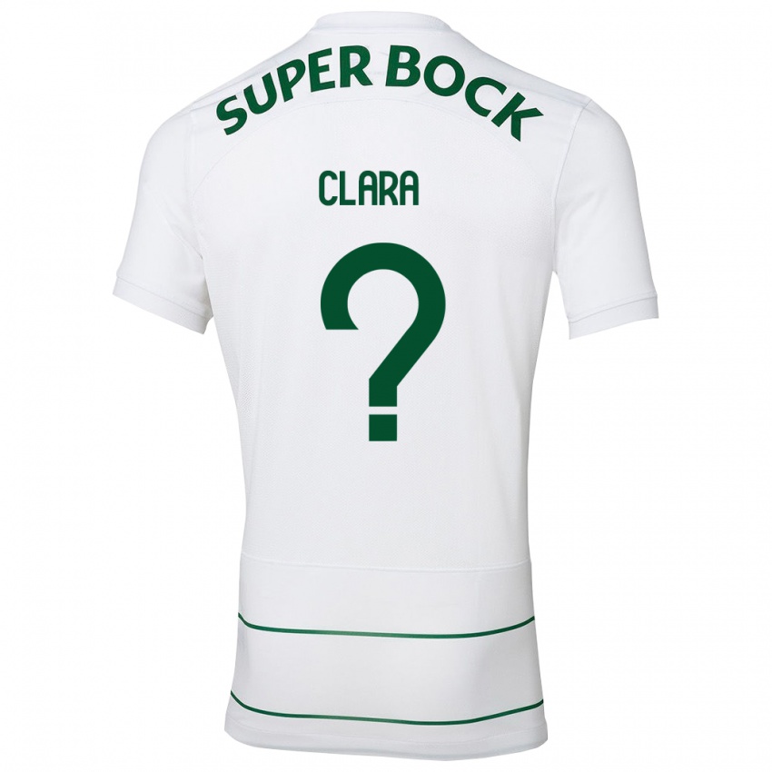 Homem Camisola Diogo Clara #0 Branco Alternativa 2023/24 Camisa