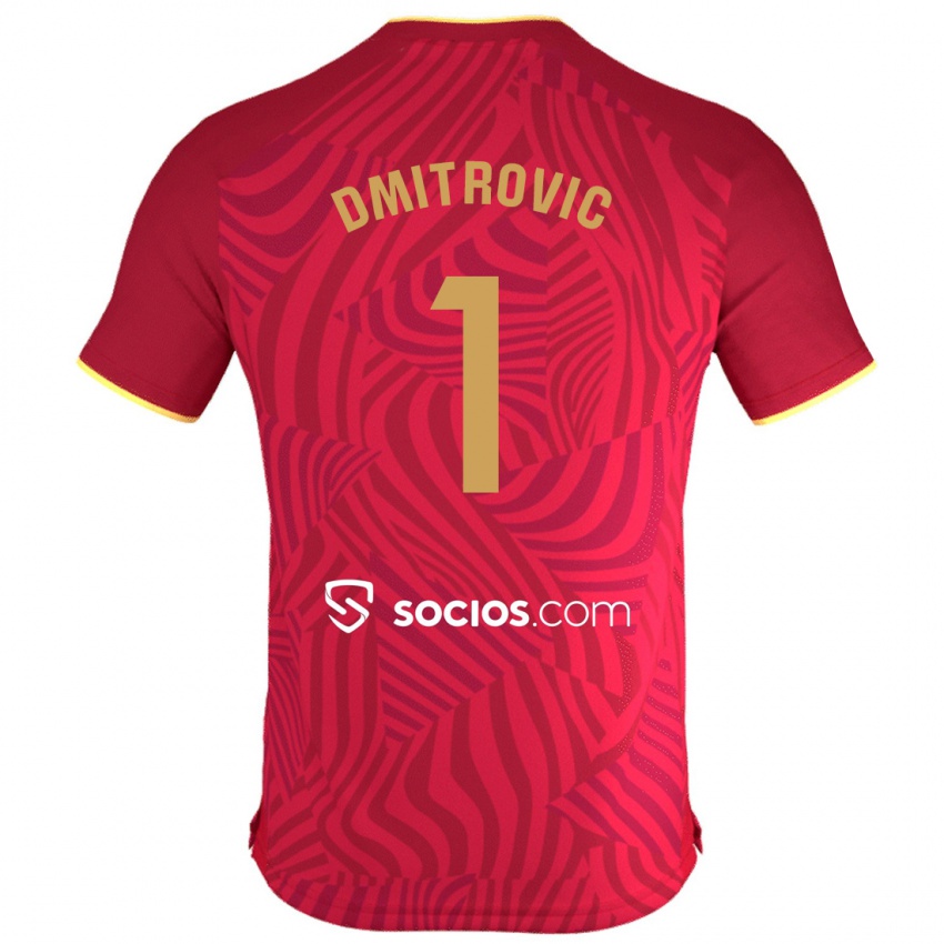 Homem Camisola Marko Dmitrovic #1 Vermelho Alternativa 2023/24 Camisa
