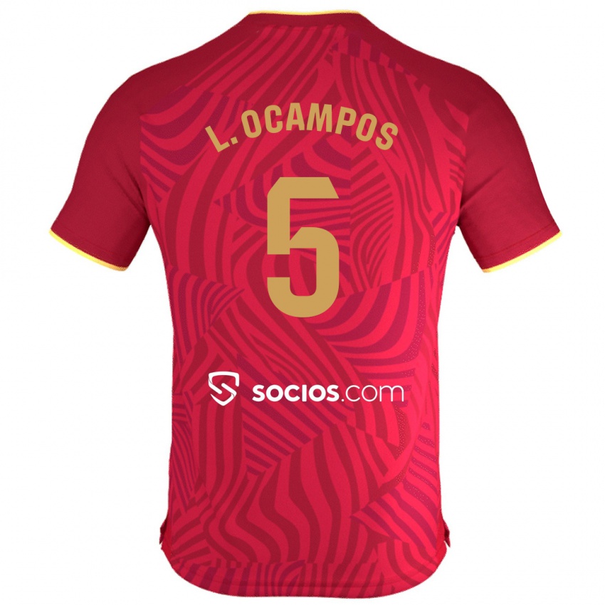 Homem Camisola Lucas Ocampos #5 Vermelho Alternativa 2023/24 Camisa