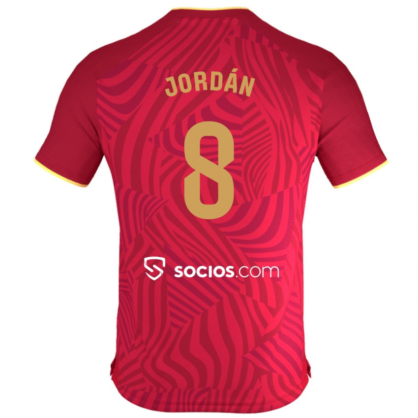 Homem Camisola Joan Jordán #8 Vermelho Alternativa 2023/24 Camisa
