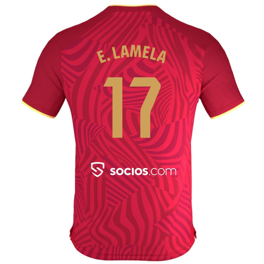 Homem Camisola Erik Lamela #17 Vermelho Alternativa 2023/24 Camisa