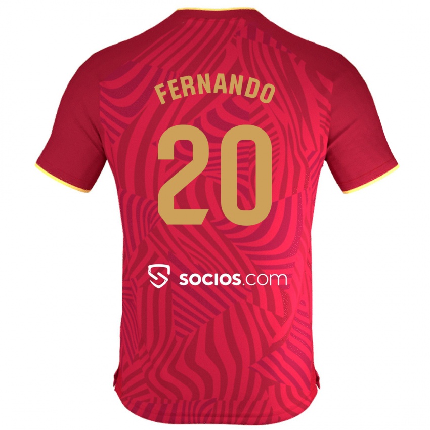 Homem Camisola Fernando #20 Vermelho Alternativa 2023/24 Camisa