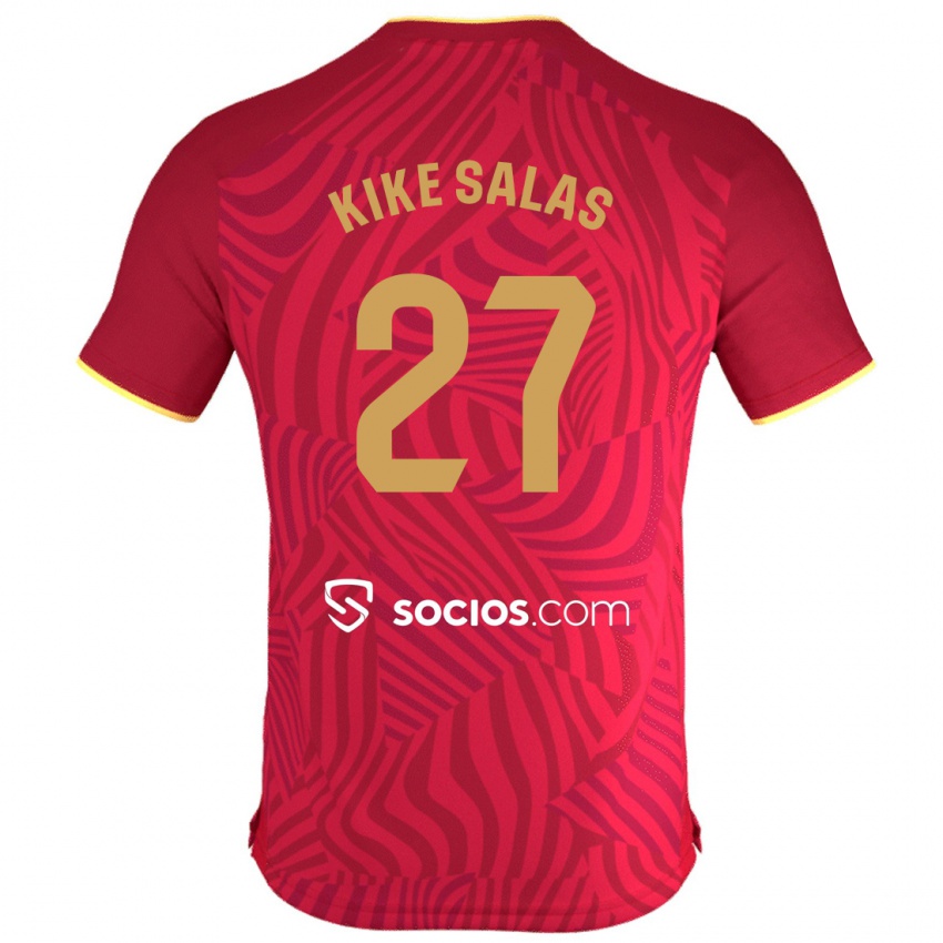 Homem Camisola Kike Salas #27 Vermelho Alternativa 2023/24 Camisa
