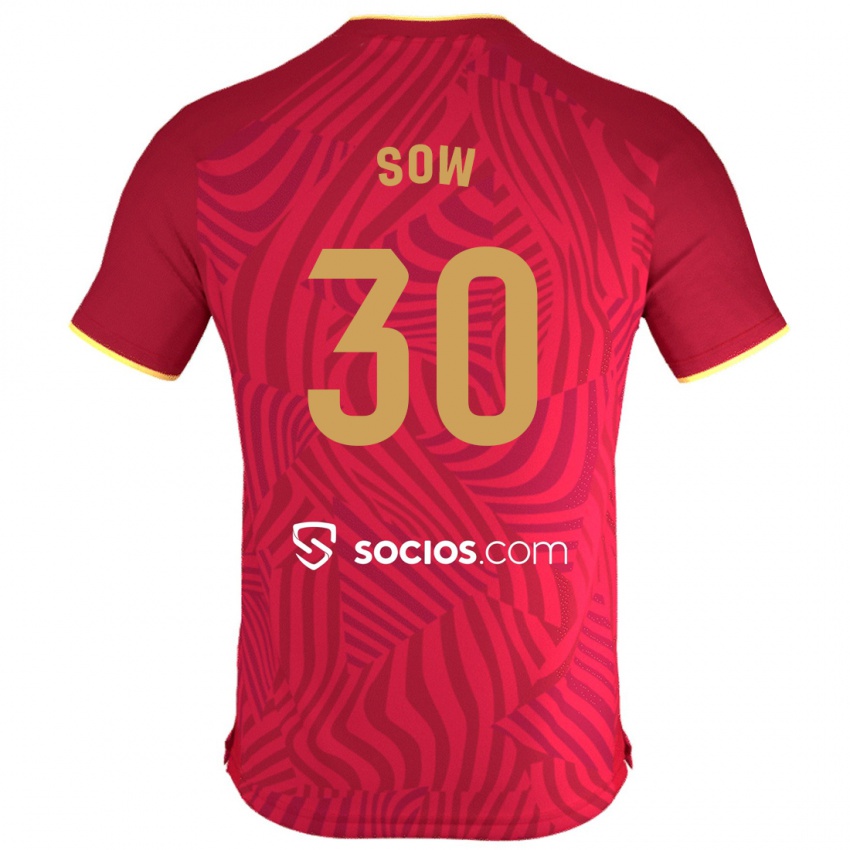 Homem Camisola Ibrahima Sow #30 Vermelho Alternativa 2023/24 Camisa