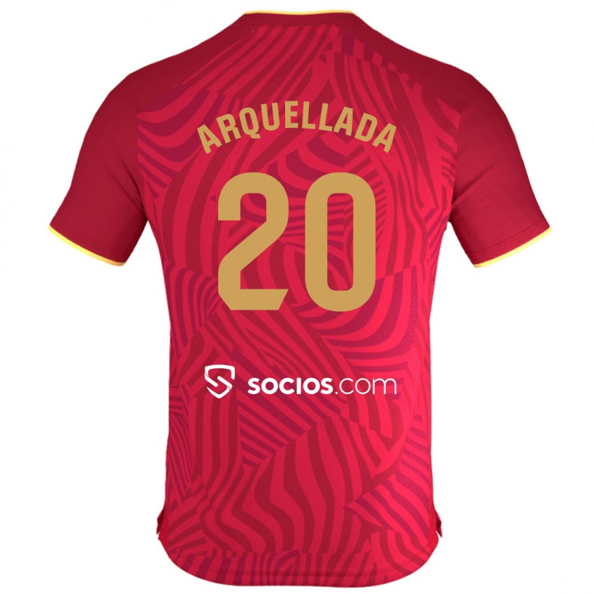 Homem Camisola Álvaro Arquellada #20 Vermelho Alternativa 2023/24 Camisa