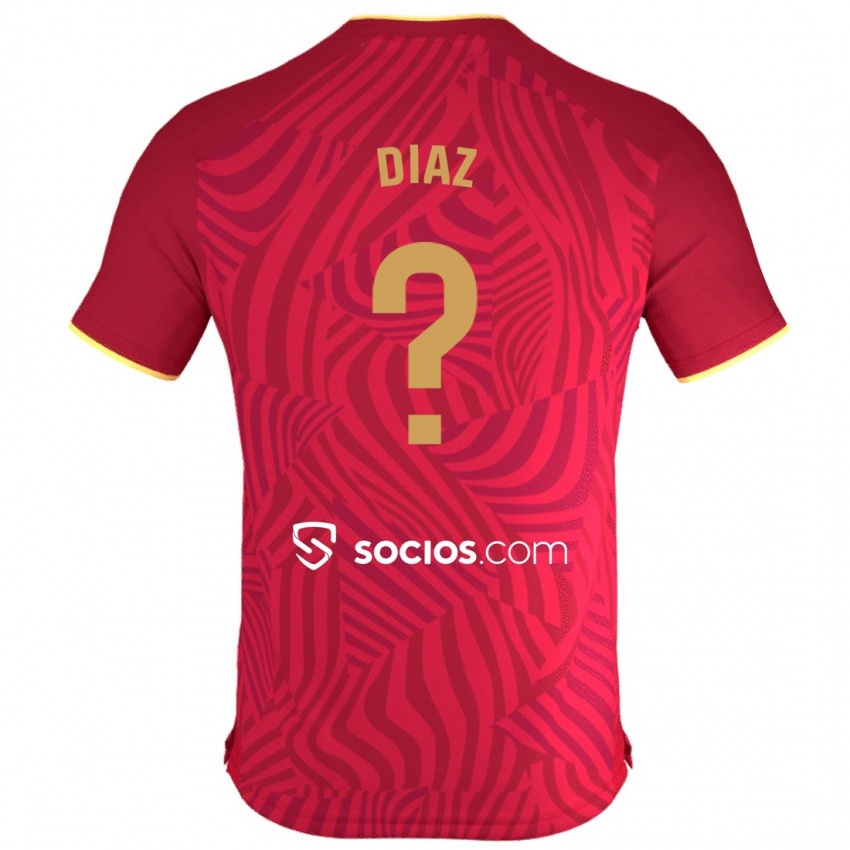 Homem Camisola Álvaro Díaz #0 Vermelho Alternativa 2023/24 Camisa