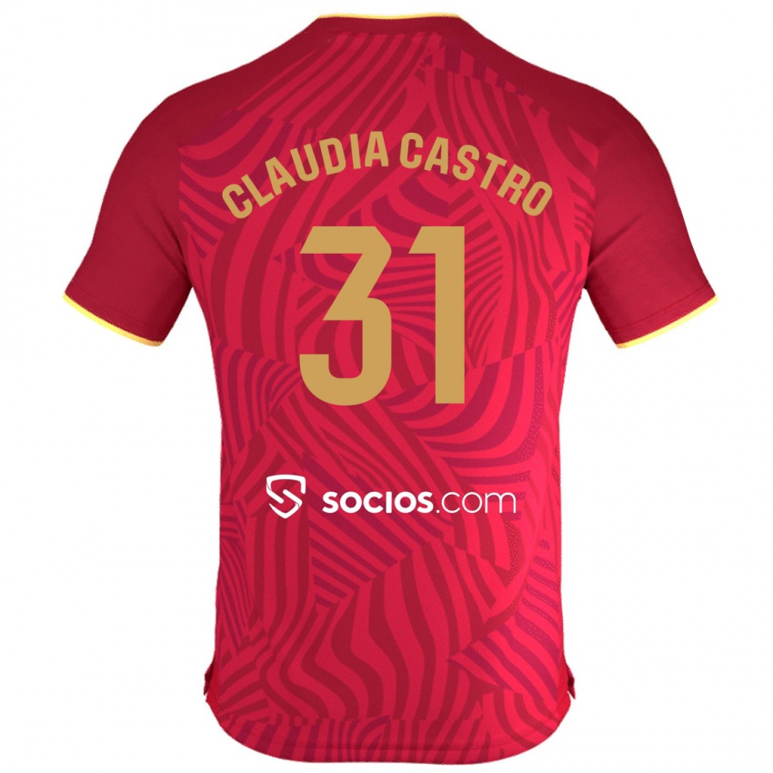 Homem Camisola Claudia Castro Romero #31 Vermelho Alternativa 2023/24 Camisa