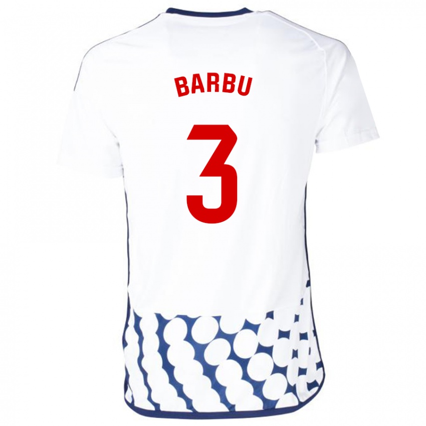 Homem Camisola Álex Barbu #3 Branco Alternativa 2023/24 Camisa