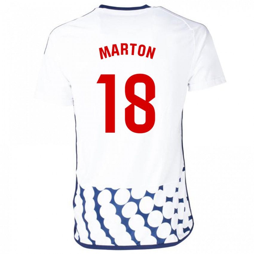 Homem Camisola Javier Marton #18 Branco Alternativa 2023/24 Camisa