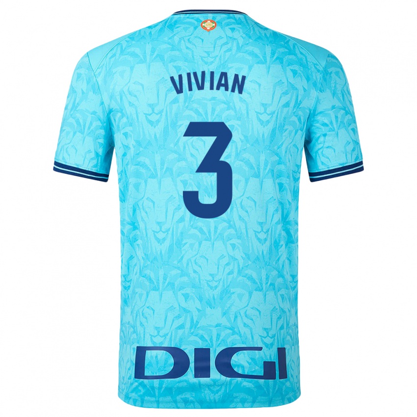Homem Camisola Dani Vivian #3 Céu Azul Alternativa 2023/24 Camisa