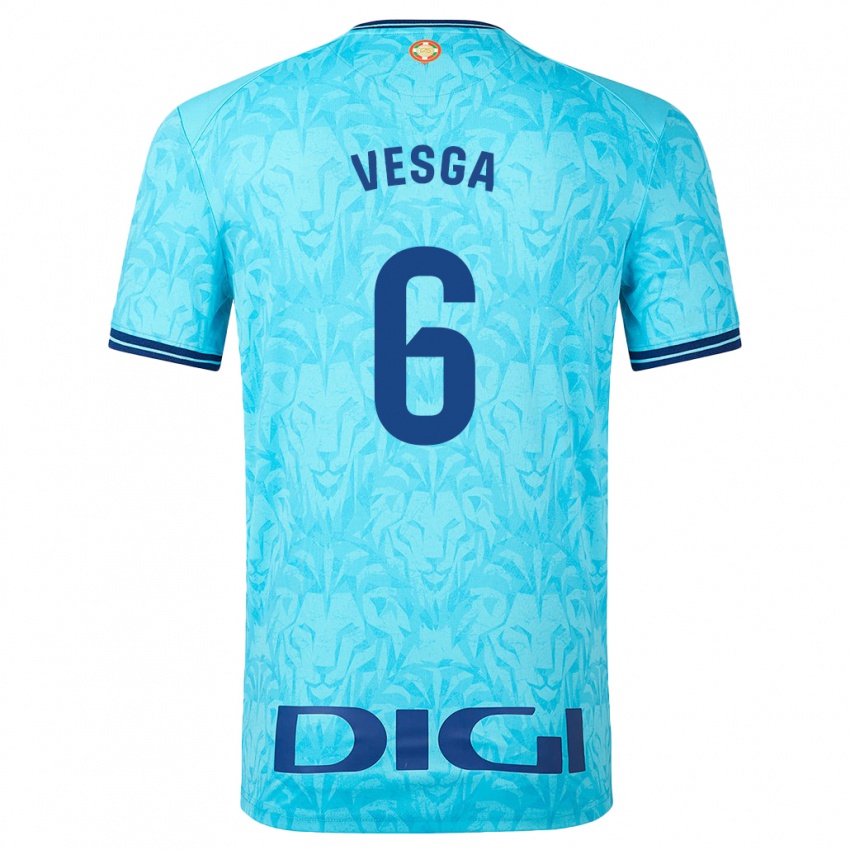 Homem Camisola Mikel Vesga #6 Céu Azul Alternativa 2023/24 Camisa