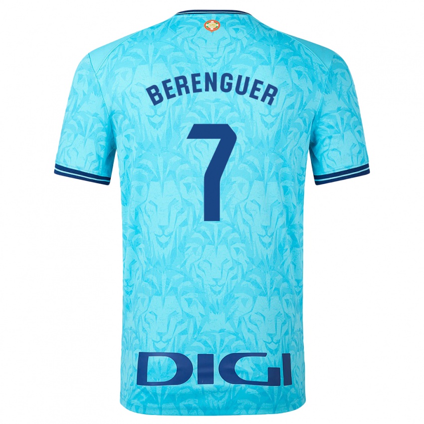Homem Camisola Alex Berenguer #7 Céu Azul Alternativa 2023/24 Camisa