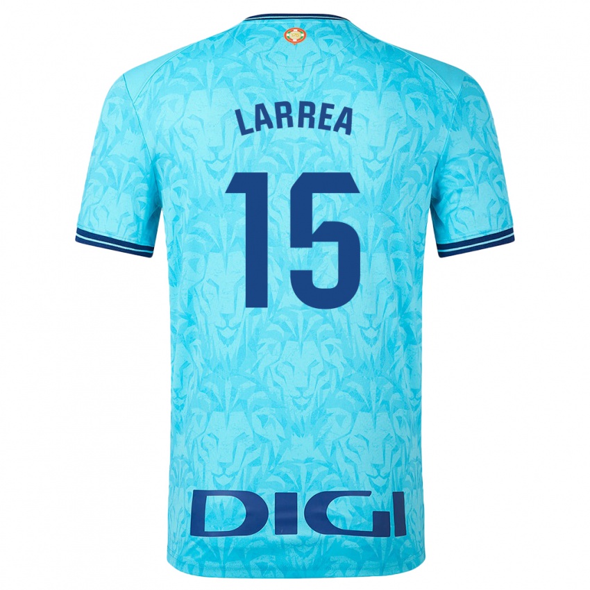 Homem Camisola Beñat Larrea #15 Céu Azul Alternativa 2023/24 Camisa