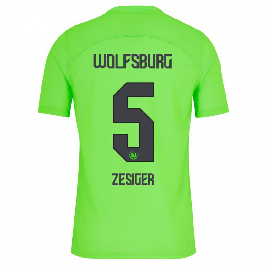 Mulher Camisola Cédric Zesiger #5 Verde Principal 2023/24 Camisa