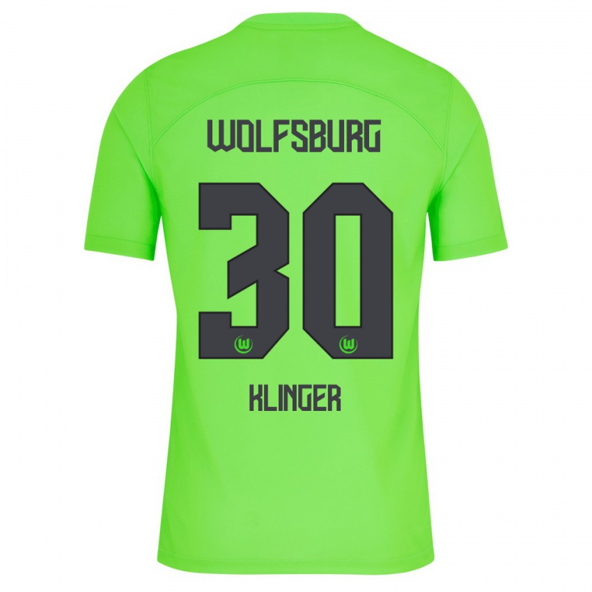 Mulher Camisola Niklas Klinger #30 Verde Principal 2023/24 Camisa