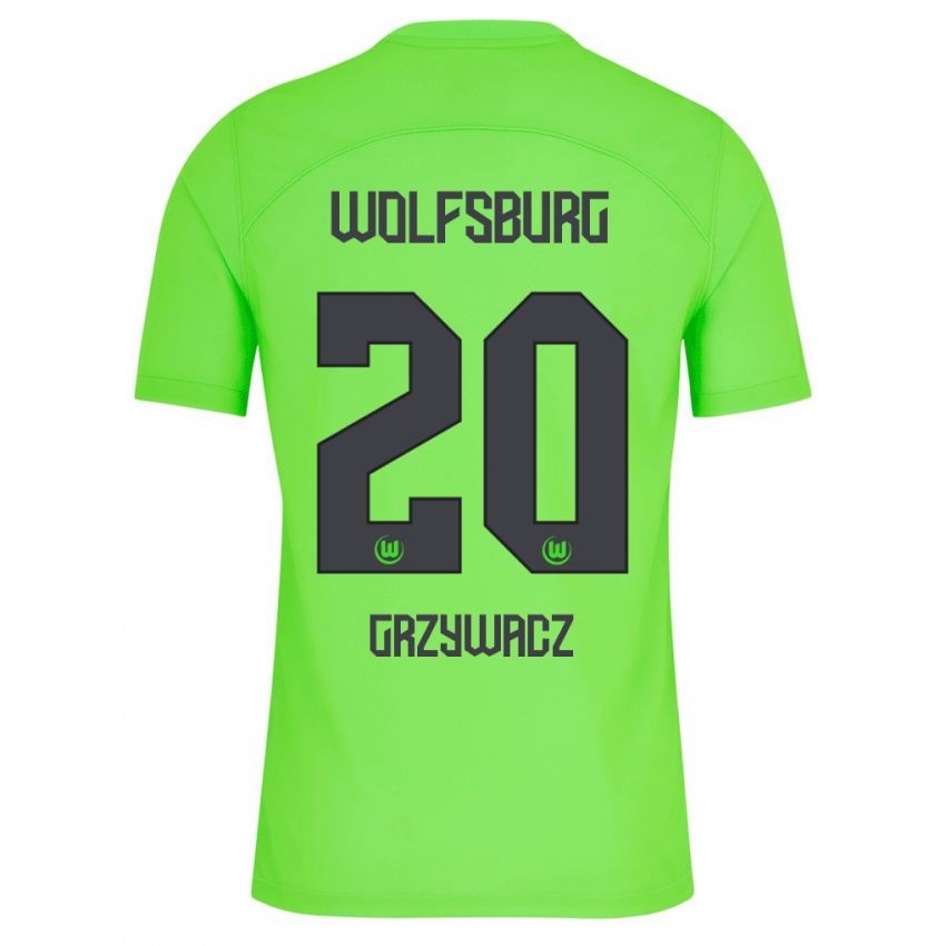 Mulher Camisola Eryk Grzywacz #20 Verde Principal 2023/24 Camisa