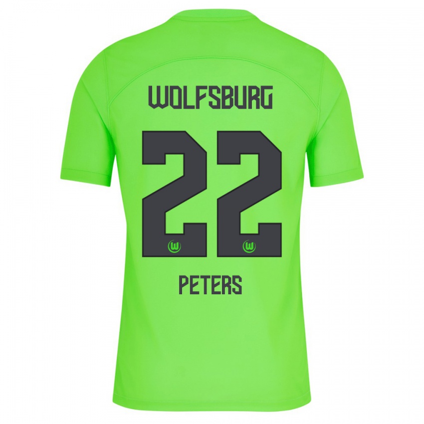 Mulher Camisola Laurin Peters #22 Verde Principal 2023/24 Camisa