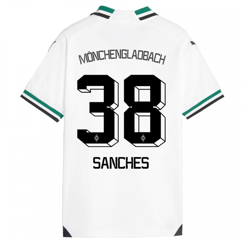 Mulher Camisola Yvandro Borges Sanches #38 Branco Verde Principal 2023/24 Camisa